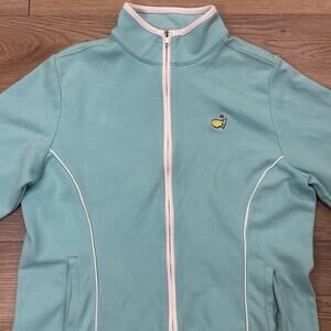 Magnolia Lane Collection Women’s Med Masters Golf Blue Full Zip Sweater Preppy